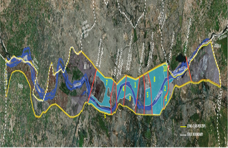 Project sites of the River Yamuna floodplains, Under the jurisdiction of DDA